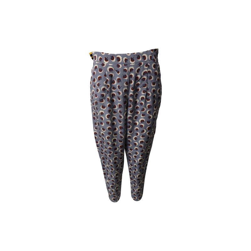 Stella Mccartney Cropped Trousers In Floral Print Silk